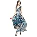 Joy EnvyLand Women V-neck Flower Prom Party Tunic Long Cocktail Beach Dress