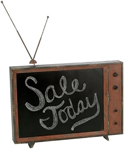 TRIPAR 15466 Retro TV Wood and Metal Chalkboard
