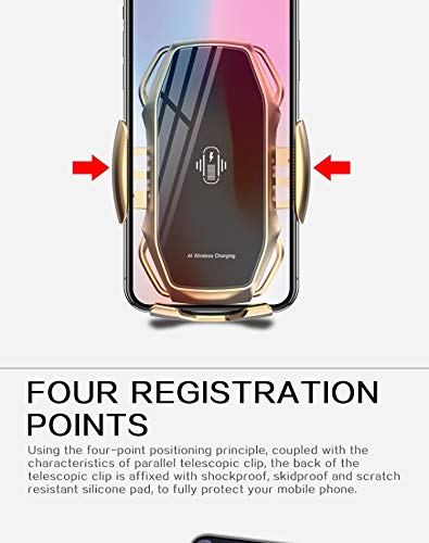 image for KMI CHOU A5 Phone Holder for Car,Automatic Clamping IR Intelligent Wir