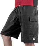 Men's ATD Cargo Short Baggy Padded Mountain Bike Cycling Shorts Black MEDIUM
