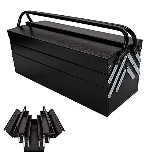Portable Tool Box,Symmetrical 5 layers Toolbox,Folding Double Clamshell