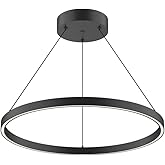Kuzco Lighting Cerchio - 51W LED Pendant-1.38 Inches Tall and 23.63 Inches Wide-Black Finish