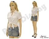 (PS-G7+ 2 FREE Wigs) ROXY DISPLAY Plastic Female Mannequin Flesh Tone + Base