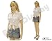 (PS-G7+ ONE Free Wigs) Roxy Display Plastic Female Mannequin Flesh Tone + Base