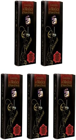 I Blasonati: Modica Chocolate, Nero d'Avola Taste 3.5 Ounce (100gr) Packages (Pack of 5) [ Italian Import ]