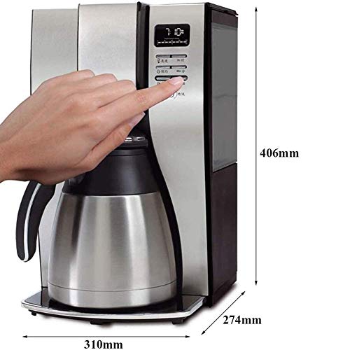 GUOXY Kaffeemaschine, Filterkaffeemaschine, Bean To Cup Grind Und Glaskaraffe, 1.2L Reisen Kaffeemaschine, Permanent… – Bild 3