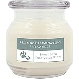 Pet Odor Eliminating Candles - 8oz (50 Hour) Cleaner Burning Pet Safe Soy Candle David Oreck Candle Co (Sweet Bark Scent)