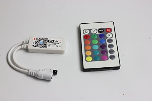 INVOLT WiFi RGBW LED Controller, Compatible with Alexa Voice Control, with 24Key IR Remote, Wireless Controlled by IOS/Android Smart Phone APP, with Music/Timer/Group Fucntio