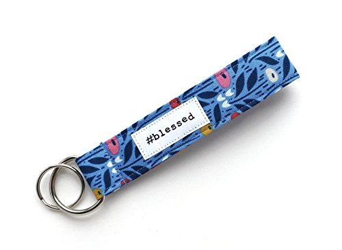 Keychain Wristlet - Key Lanyard - #Blessed - Made from Organic Cotton - Blessed