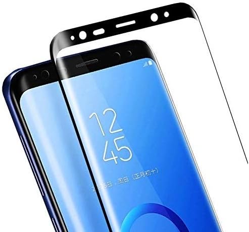 CELLBUZZ 3D Curved Black Screen Guard For Samsung Galaxy S9 Full Glue Edge To Edge Tempered Glass With Full Installation Kit Anti Fingerprint Shatter Proof Bubble Free
