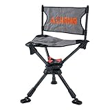 CHAMA Chairs All-Terrain 360° Swivel Hunting/Camping Chair with Ever-Level Telescoping Legs