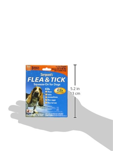 Sergeant's Flea & Tick Squeeze-On For Dog, Over 33 Lb