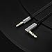 AUX Cable, CableCreation [2-Pack 1.5 FT] Flat 3.5mm Auxiliary Audio Jack to Jack Cable 90 Degree Right Angle Compatible Apple iPhone, iPod, iPad, Samsung,Smartphones & Tablets and Speakers,Black