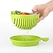 [2-PACK] Salad Cutter Bowl, Multi-Function Vegetable Fruit Home Made Salad Value Pack Quick Salad Maker Easy Chopper Slicer Strainer, Amazingcats