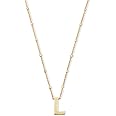 Kendra Scott Letters A-Z Pendant Necklace for Women, Fashion Jewelry, 14k Gold-Plated Brass