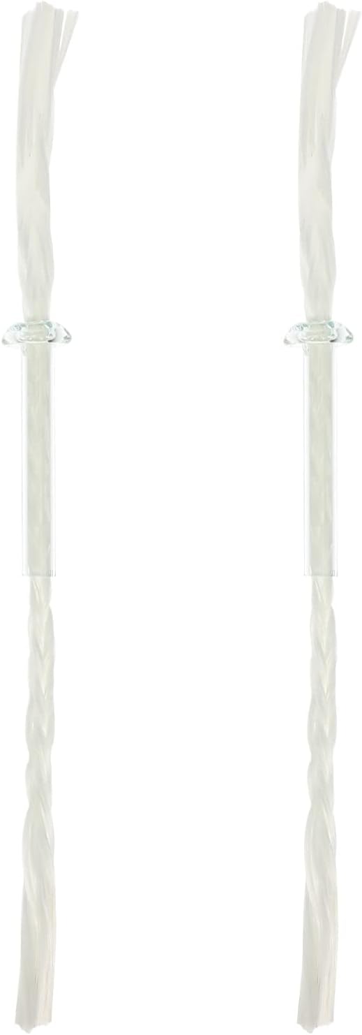 Oil Lamps & Accessories - COHEALI Tiki Torch Wick 2Pcs Replacement Fiberglass Candle Wick Glass Tube Wick Holder Torch Kerosene Oil Lamp Wicks for Oil Lamps Glass Candles Patio Lighting Garden Indoor