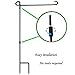 W&X Garden Flag Stand-Holder-Pole with Garden Flag Stopper and Anti-Wind Clip 36.3