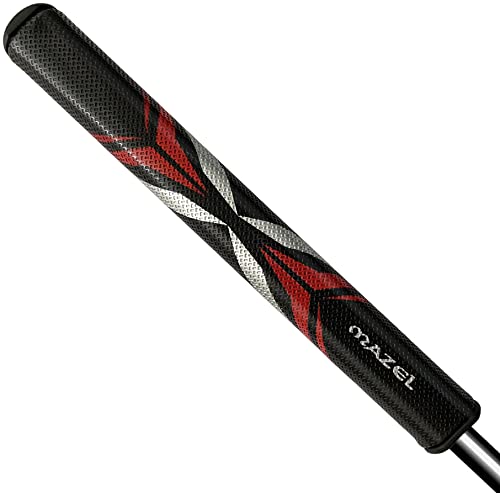 MAZEL Ultra Light Golf Putter Grip for Men, Non-Slip Pattern, Comfortable Feel and Excellent Push for Golfer (PU Red)