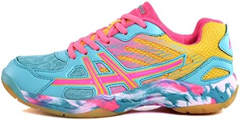 ZHRUI Men Professional Badminton Shoes Exquisite Lightweight Athletic Footwear Breathable Tennis Indoor Sports Sneakers (Color : 1c, Size : 6.5=40 EU)
