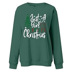 fatsix 2024 Preppy Womens Christmas Sweatshirt Pink