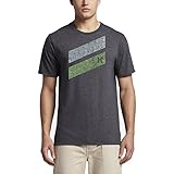 Hurley MTS0023550 Men's Icon Slash Push Through T-Shirt, Black Heather 8 - L
