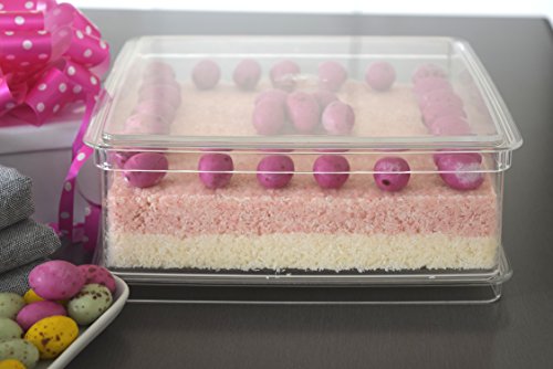 Click Here to See More Images Stylish Square Master 3 Piece Cake Pan 8inch x 8inch clear acrylic