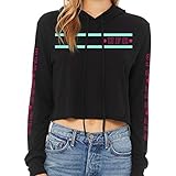 UFC Women's Cropped Top, Black, Large