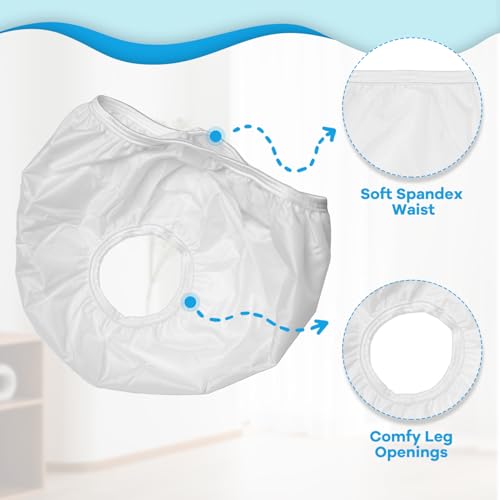 Reusable Waterproof 100% Nylon Taffeta Diaper Pants for Potty Training & Swimming, Leak-Proof & Rip-Proof, Medium (Fits 20 - 25 lbs), 2 Counts