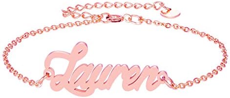 AIJIAO Personalized Custom Name Bracelets Bangle for Women Girls Jewelry Gifts Stainless Steel