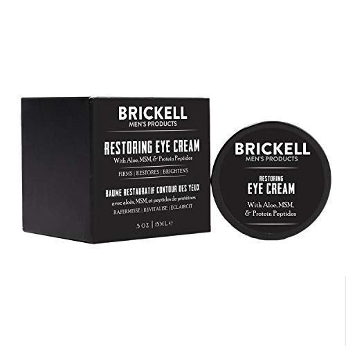 Brickell Men's Restoring Eye Cream for Men, Natural and Organic Anti Aging Eye Balm To Reduce Puffiness, Wrinkles, Dark Circles, Crows Feet and Under Eye Bags, .5 Ounce, Unscented - Thumbnail 2