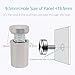 Lantee 20 Pcs Silver Tone Stainless Steel 19 x 30mm Standoff Hardware Mounts Screws for Glass
