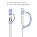 Apple Pencil Cap Holder - MoKo Premium Soft Silicone Elastic Apple Pencil Cap Holder Pen Keeper Cover, Light PURPLE (2 Pieces Included)