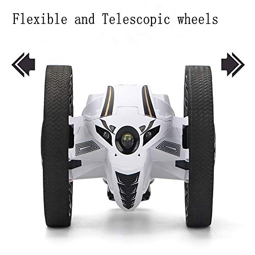KINGBOT Jumping Car, Wireless Remote Control Stunt Car with 2.4Ghz and LED Headlights Double Sided Tumbling and Extreme High Speed Rotating