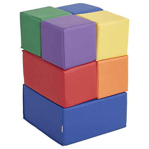 ECR4Kids Softzone Foam Big Blocks, Primary (7-Piece Set)