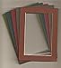 Pack of 10 11x14 Picture Mats, 5 Earth Tone Colors, with White Core Bevel Cut for 8x12 Pictures