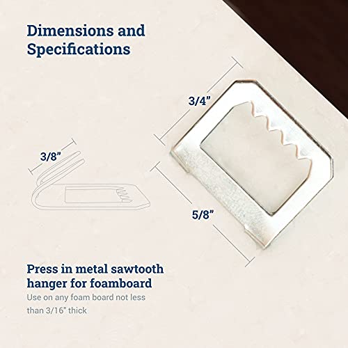 Foam Board Hangers Metal Sawtooth 100 Pack Foamcore Hanger Pricepulse