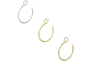 NZDLM Fake Nose Ring Hoop Nose Rings Set Nose Piercing Lip Nose Rings Jewelry for Women Men Girl