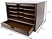 Victor Wood Desktop Organizer with Closing Door, 4720 (Brown Mocha)