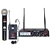 Nady U-2100 Dual Combo HT-LT 200-Channel UHF Wireless Handheld and Lavalier Microphone System