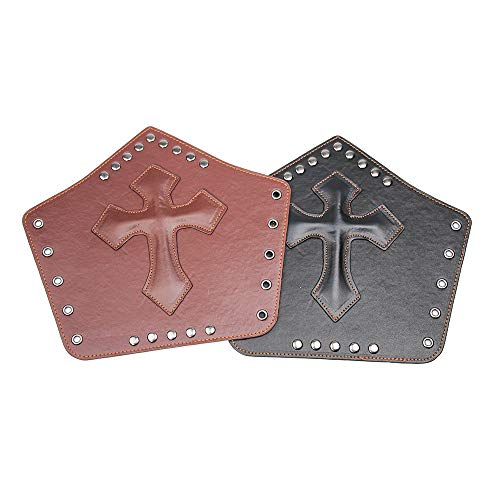 VolksRose Leather Archery Arm Guard, Adjustable Hunting Shooting Arm Guard, Bracers Leather Arm Armor Guard Medieval Rivet Style Armor Costume Traditional Archery Protective Gear, 1 Piece #19 - Thumbnail 6