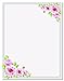 100 Stationery Writing Paper, with Cute Floral Designs Perfect for Notes or Letter Writing - Pink Roses