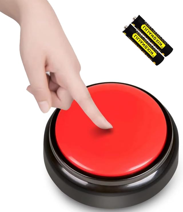 ViLoSa Talking Alarm Clock with Volume Control Rotation button-PRESS big button Speaks The Time, Date and Day - Perfect for The Blind, Elderly or Visually Impaired-with 2 battery