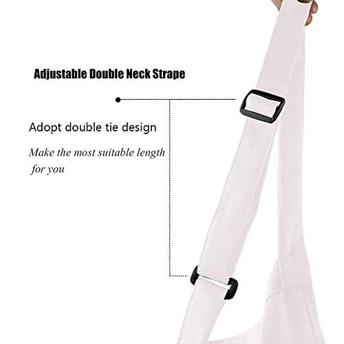 Homsolver 2 Pack Adjustable Bib Apron with 2 Pockets Liquid Drop Waterdrop Resistant Cooking Kitchen Restaurant Bar Apron Black Aprons Chef Apron Unisex Aprons for Women Men (White, Two Packs)