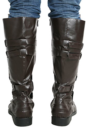 Anakin Skywalker Boots Deluxe Brown PU Shoes Star Cosplay Wars Costume Xcoser - Image 5