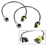 Xotic Tech 2X H7 Pigtail Wire Wiring Harness Cable Adapter for Xenon Ballast Headlight Kit to Stock 9006 Socket