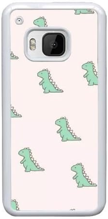 HTC One M9 Case,Cute Cartoon Dinosaur Pattern Fashion Trend Durable Hard Plastic Scratch-Proof Protective Case,White