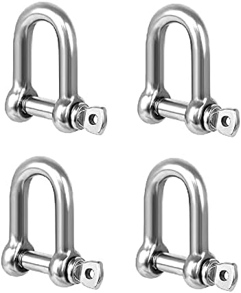 TERF M5 D-Shackle 5mm Heavy Duty Zinc Plated Pair Pack of 4