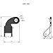 Bike Trailer Coupler 12.2MM Steel Hitch for Burley Trailers Replacement Connector (45° Hitch (2 Pack))