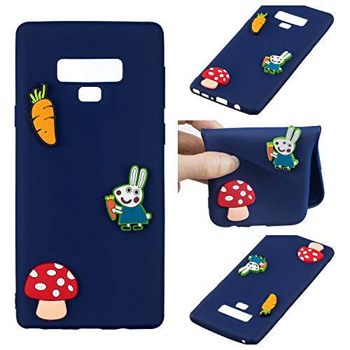 DAMONDY Note 9 Case, 3D Cute Gel Cartoon Animals Pattern Skin Soft Silicone Slim Rubber Design Thin Protective Cover Phone Case Galaxy Note 9 2018-rabbit radish
