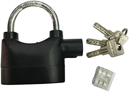 Siren Alarm Lock Anti-Theft Security System 110db for Bicycle Motorcycle Door Gate Bike Shed Bolt Chain Lock 17mm Shackle Black
